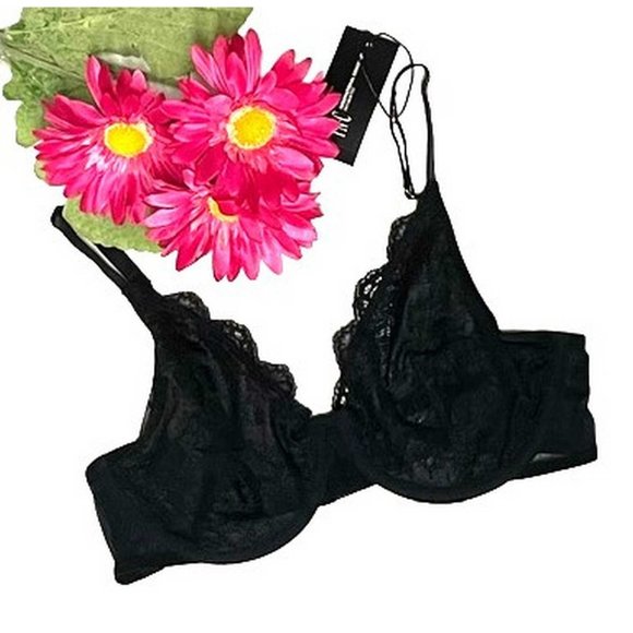 INC International Concepts Apex Lace Bra LARGE - Picture 1 of 7